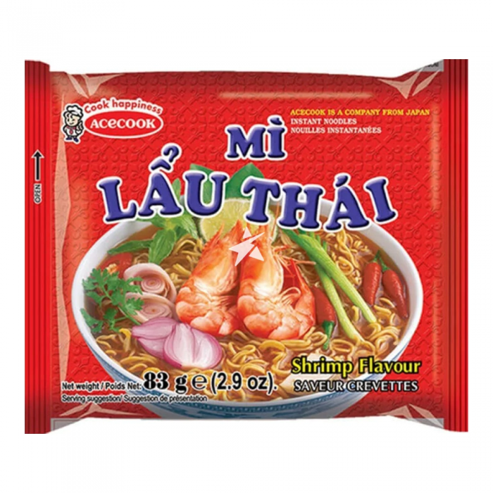 ACECOOK Instant Noodles Shrimp Tom Yum Mlt 83 G