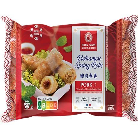 HOA NAM Spring Roll Pork - Cha Gio Heo 10Pcs 380G