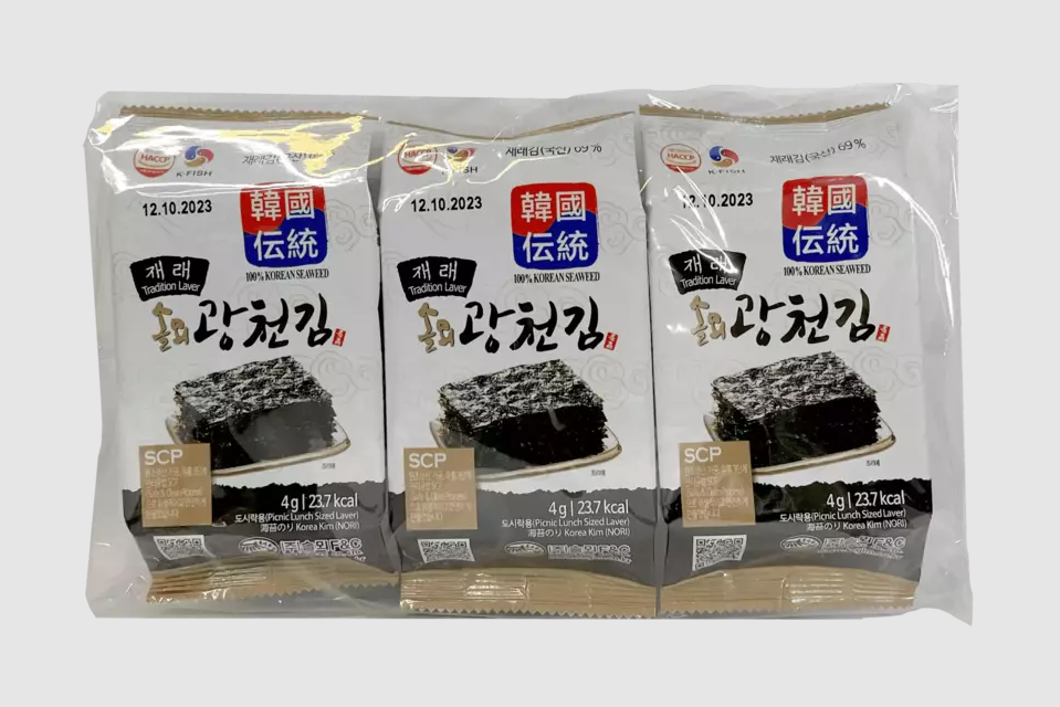 K-FISH Roasted Seaweed Snack Traditional 3X4G