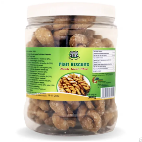 DOUBLE PANDA Plait Biscuit Banh Quai Cheo 300G