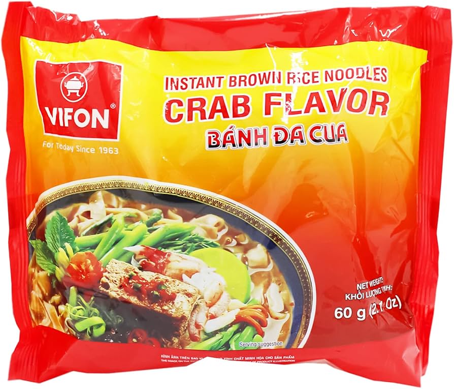 VIFON Rice Noodle Crab Flavor 60G - Banh Da Cua