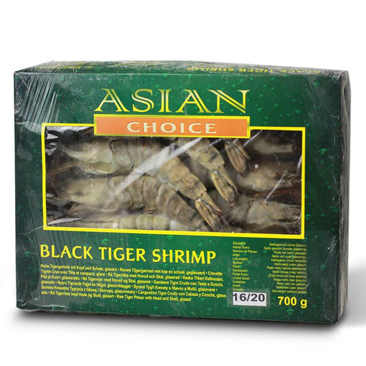 ASIAN CHOICE Black Tiger Shrimp Hoso/Ezp 16/20 1 Kg