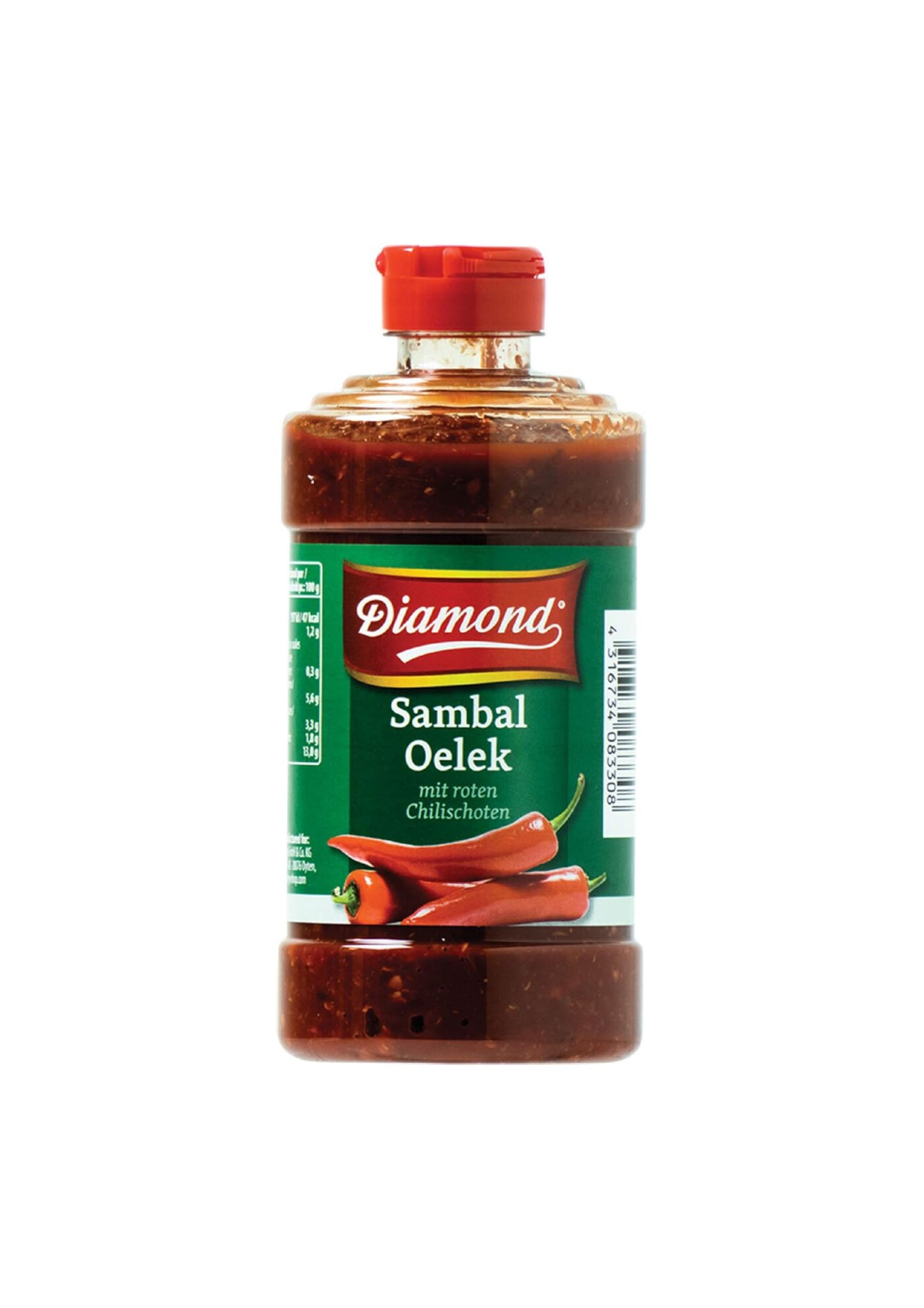 DIAMOND Sambal Oelek Pet Bottle Very Hot - Ot Xay 425G