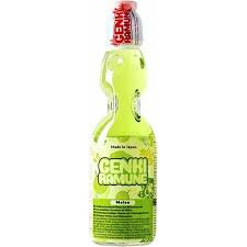 GENKI RAMUNE Soda Drink Melon 200 Ml