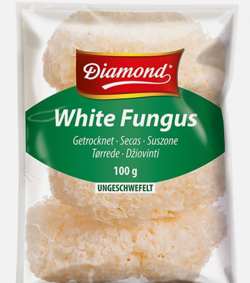 DIAMOND China White Fungus, Dried Sparissa Crispa  / Nam Tuyet 100G