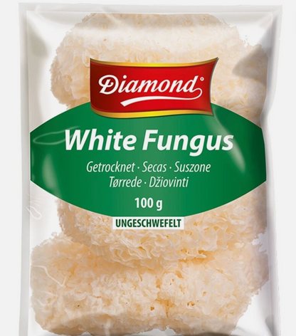 DIAMOND China White Fungus, Dried Sparissa Crispa  / Nam Tuyet 100G