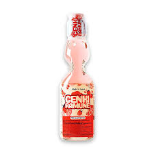 GENKI RAMUNE Soda Drink Strawberry 200Ml