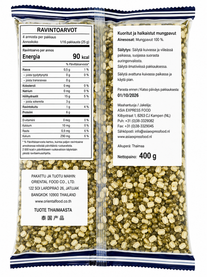 GOLDEN CHEF Unpeeled Split Mung Beans 400 G