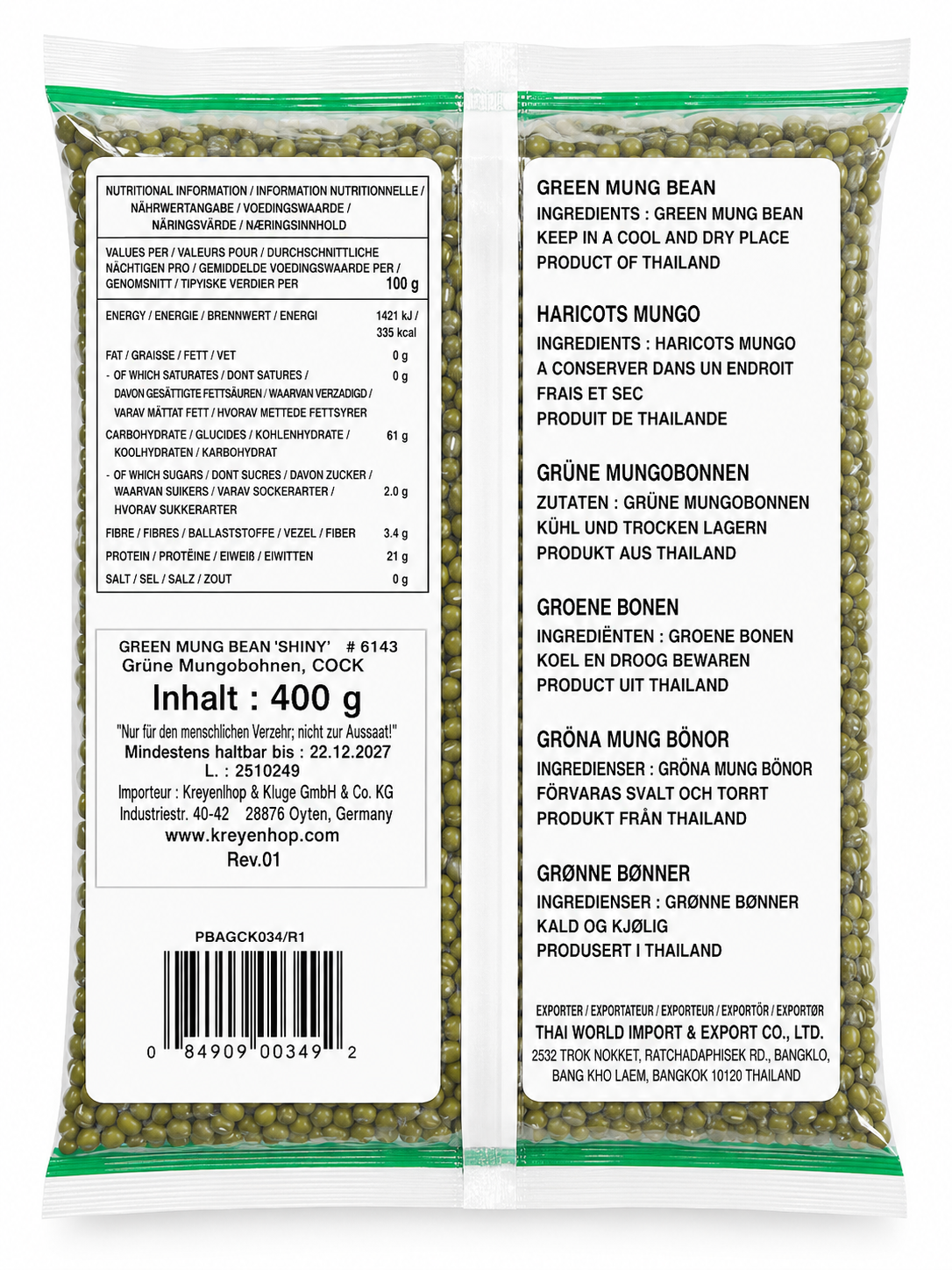 COCK Green Mung Bean 400G