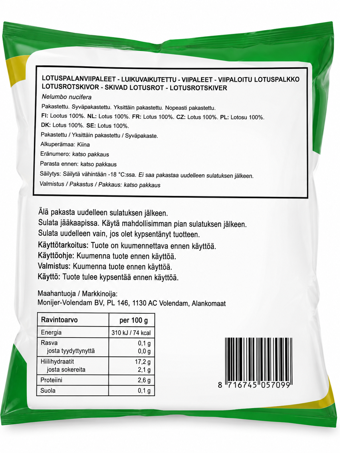 ASIAN PEARL Lotusroot Slices 4-7Cm - Cu Sen 500G