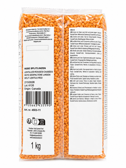 AFROASE Split Lentils Red  1 Kg