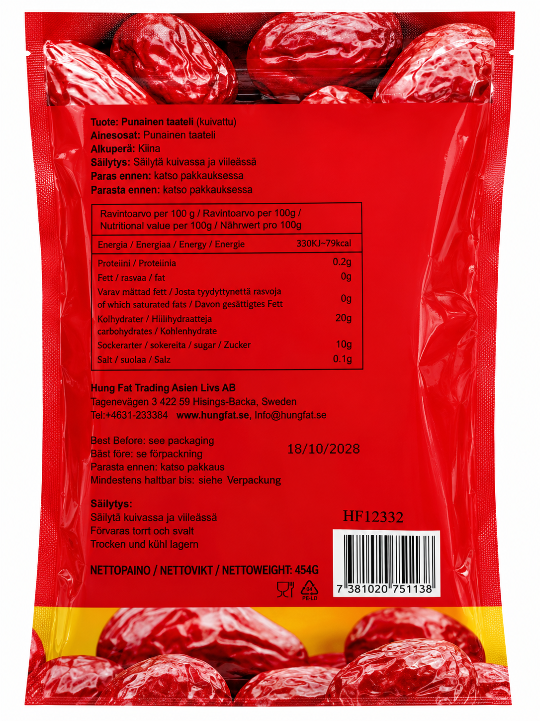 KR-FOOD Red Jujube / Tao Do 454G