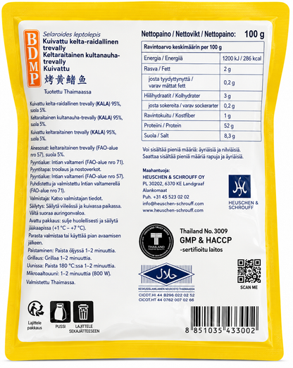 BDMP Dried Yellow Stripe Trevally / Ca Chi Vang 100G