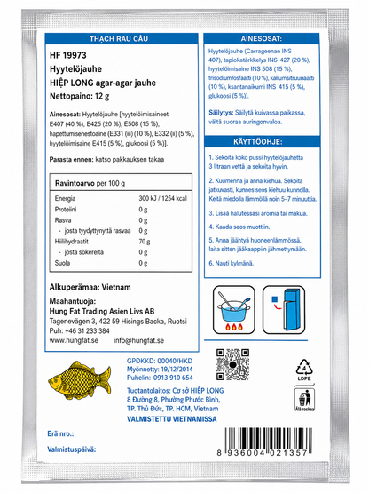 HIEP LONG Jelly Powder - Bot Rau Cau Ca Deo 12G