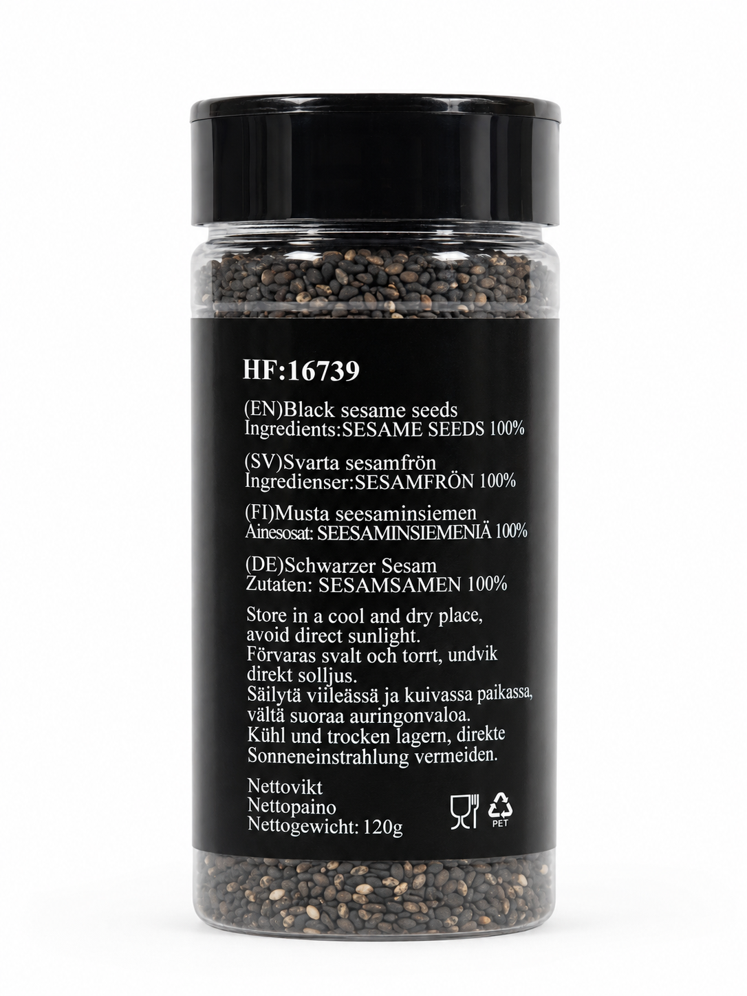 LUCKY Roasted Black Sesame Seeds - Me Den 120G