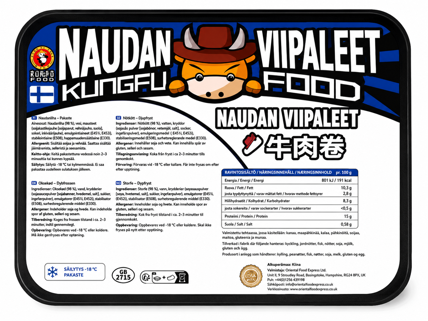 KUNG FU FOOD Beef Slices 400 G