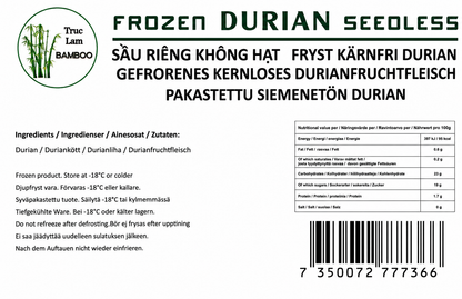 BAMBOO Frozen Durian Meat - Sau Rieng 400G
