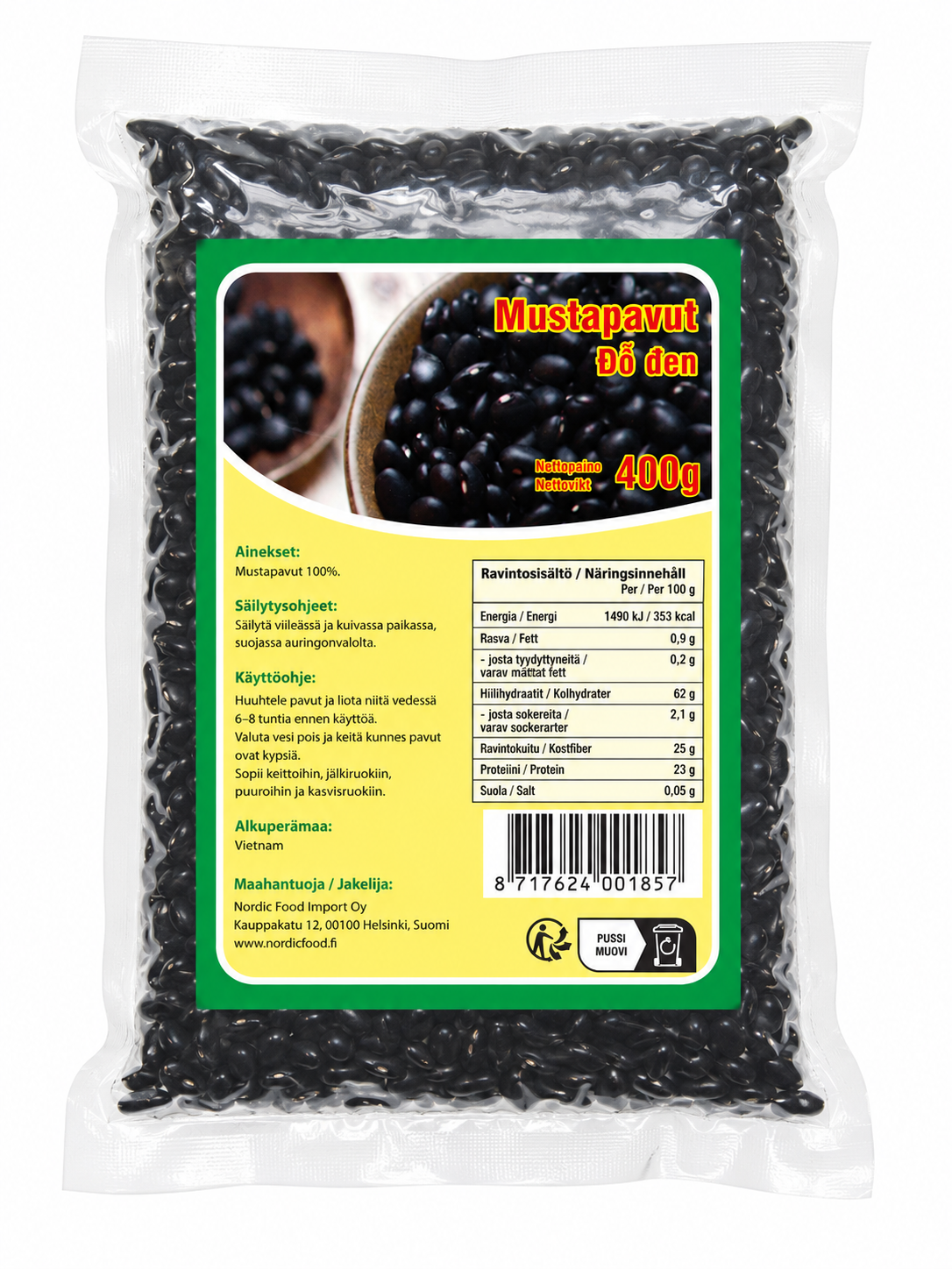 VN JASMINE Black Bean - Dau Den 400G