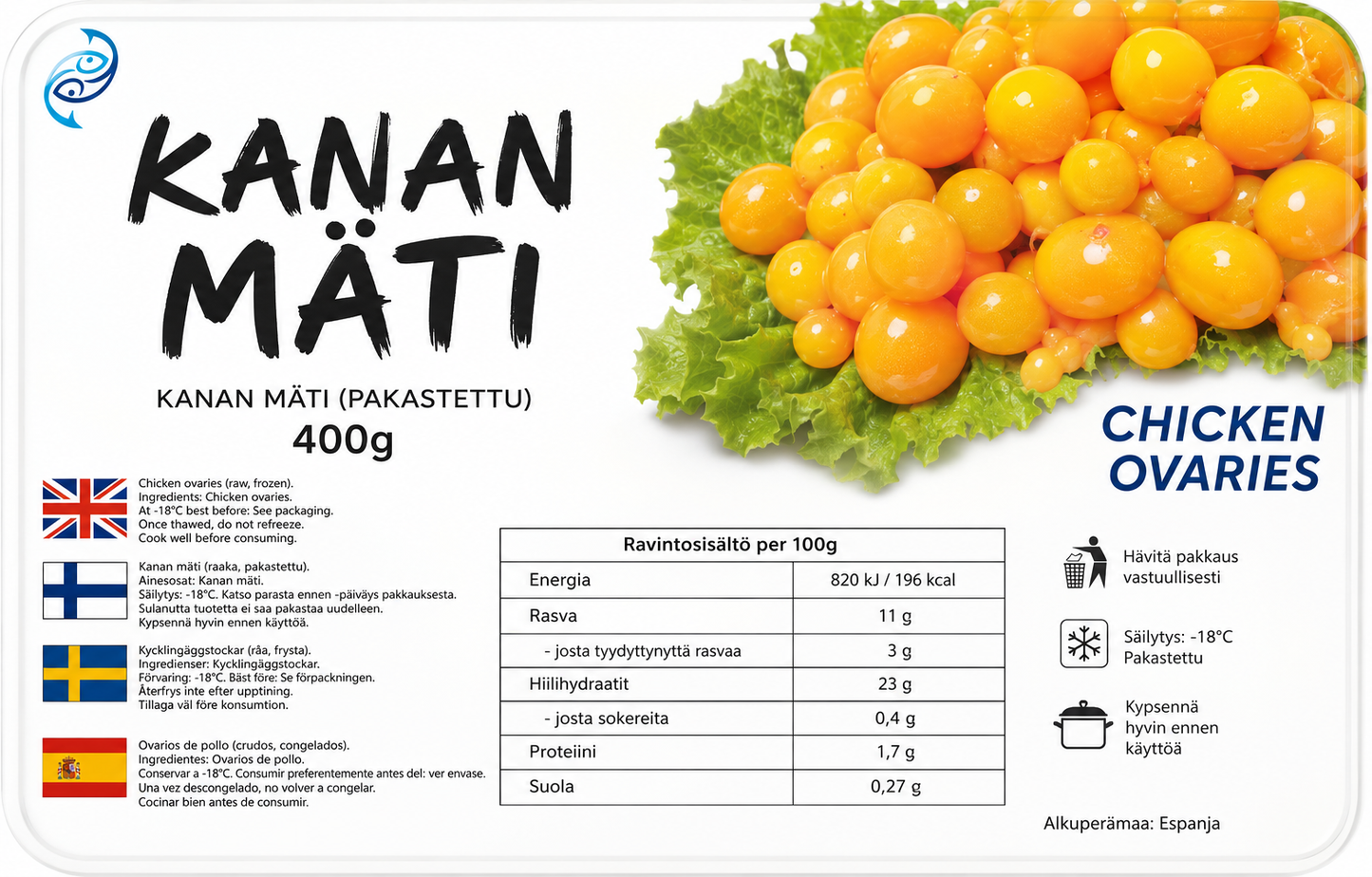 JASMINE Chicken Ovaries - Trung Ga Non 400G