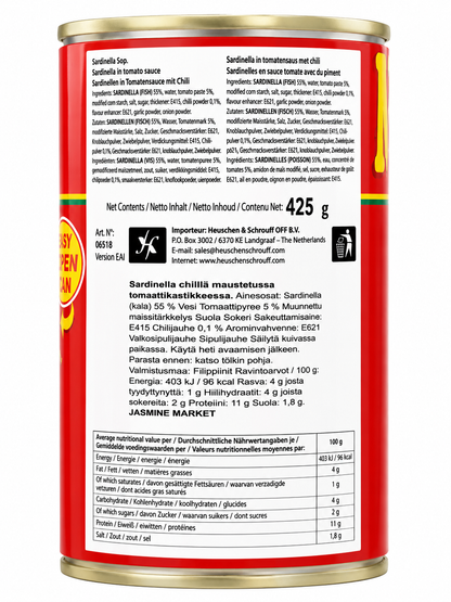 MEGA Sardines Tomato Sauce & Chilli Red  Can 425G