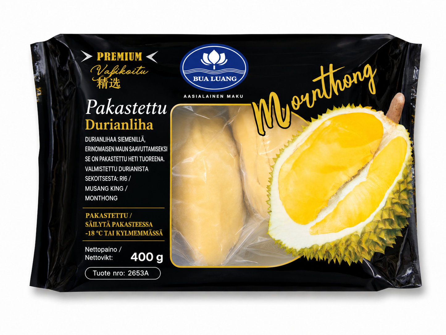 BAMBOO Frozen Durian Meat - Sau Rieng 400G